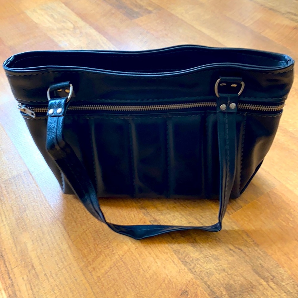 Rockabilly Black and Leopard Print Lining Purse